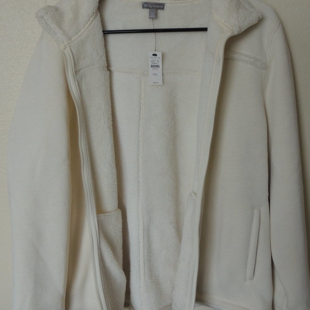 Talbots,XL Petite, White Jacket